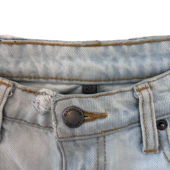 Carmar Light Wash Denim Ripped Jeans Size 27 - Picture 4 of 11